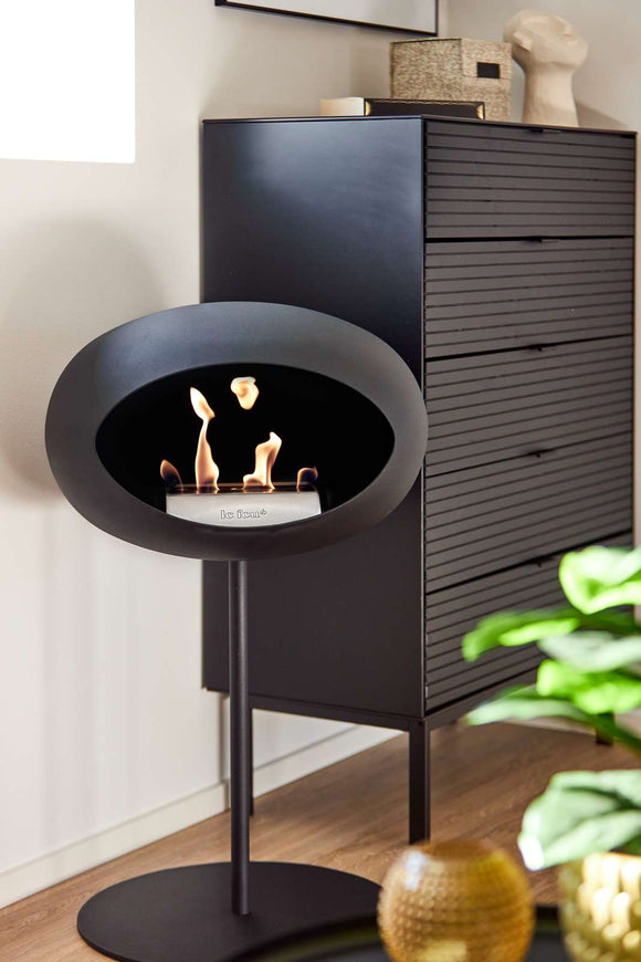Le Feu GROUND STEEL LOW BLACK Bioethanol-Kamin