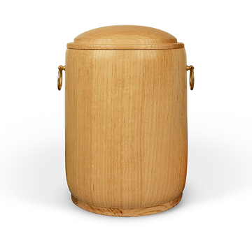 Heiso wooden urn round