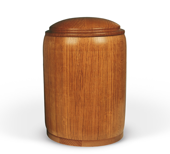 Heiso wooden urn round - 0