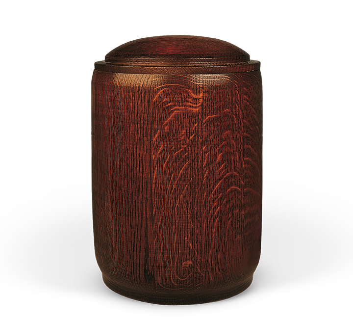 Heiso wooden urn round