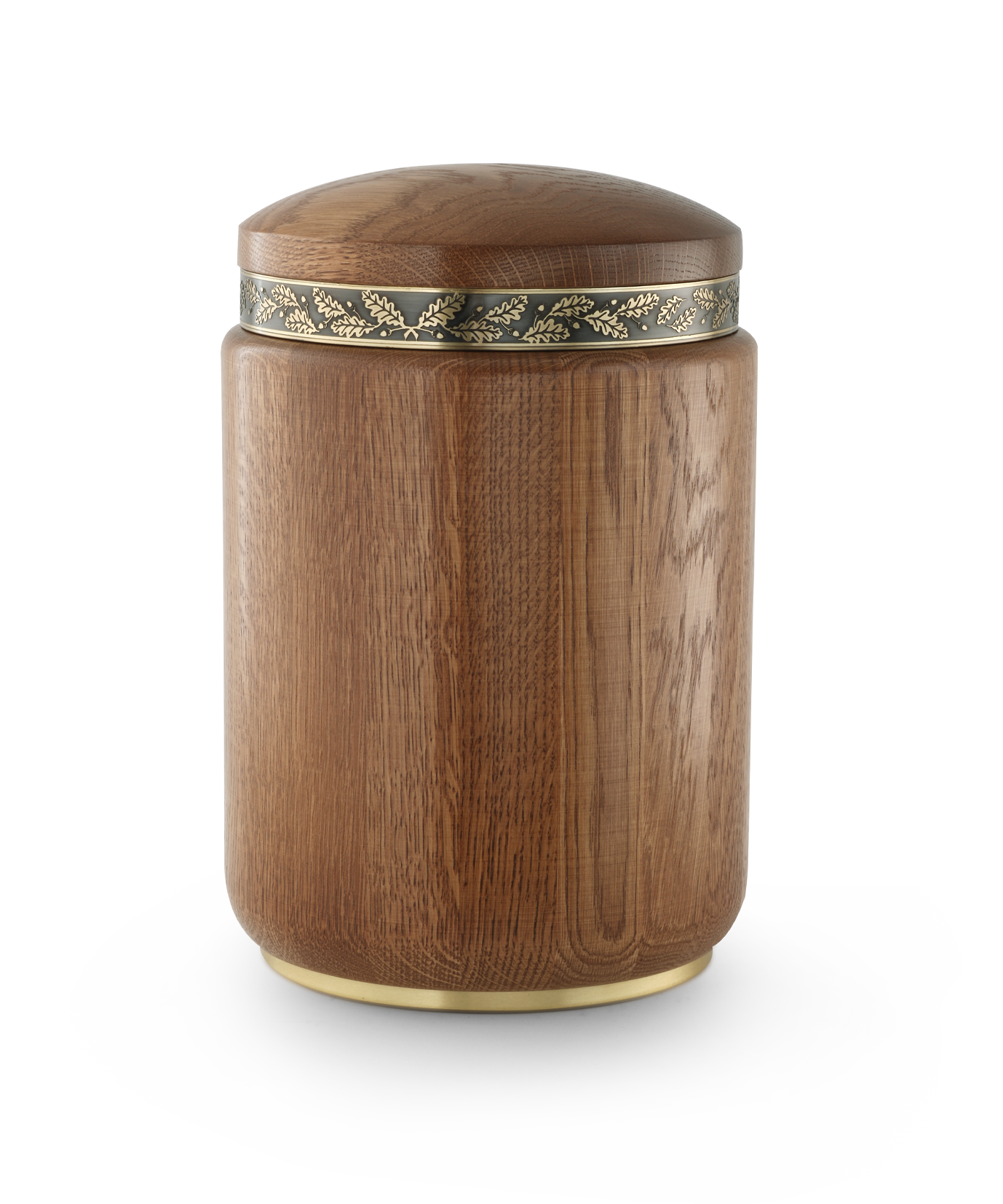 Völsing urn decorative ring solid brass wood - 0