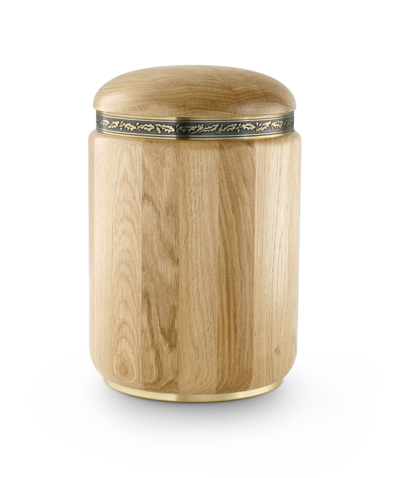 Völsing urn decorative ring solid brass wood