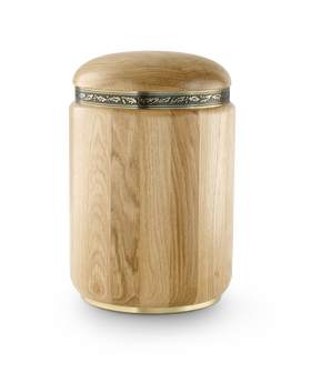 Völsing Urne Zierring Messing massiv Holz