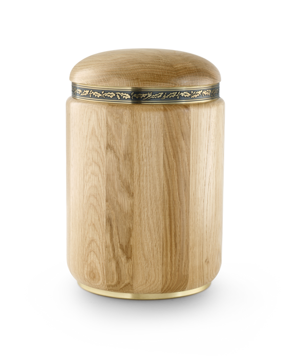 Völsing Urne Zierring Messing massiv Holz