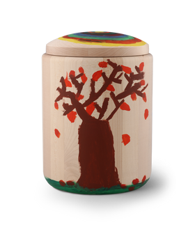 Völsing Urne Edition Vivre Holz mit Malset - 0