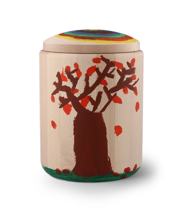 Völsing Urne Edition Vivre Holz mit Malset - 0