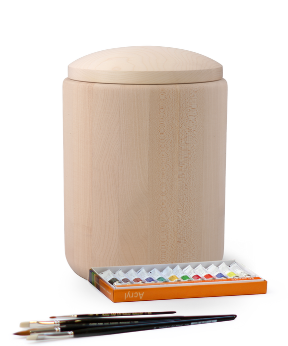 Völsing Urne Edition Vivre Holz mit Malset