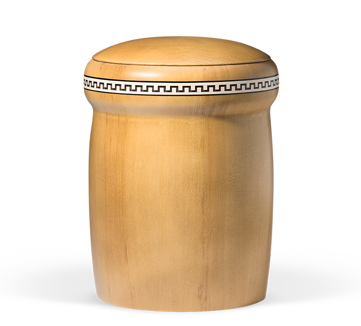 Heiso pine wood urn