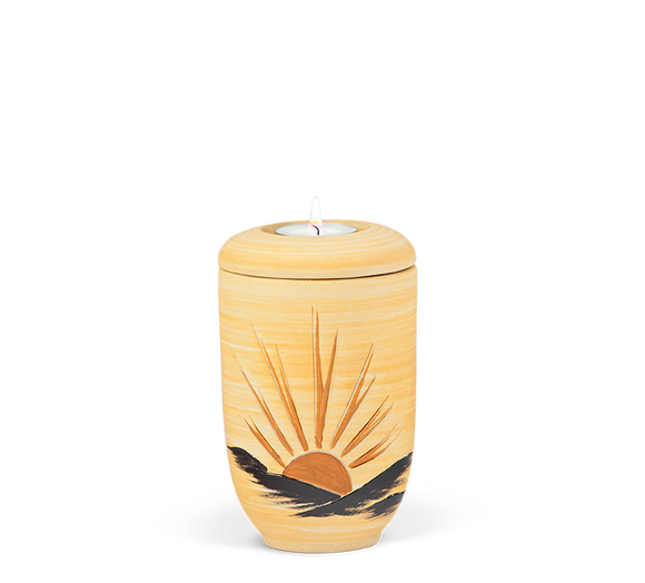 Heiso Gedenkurne Motiv Keramik