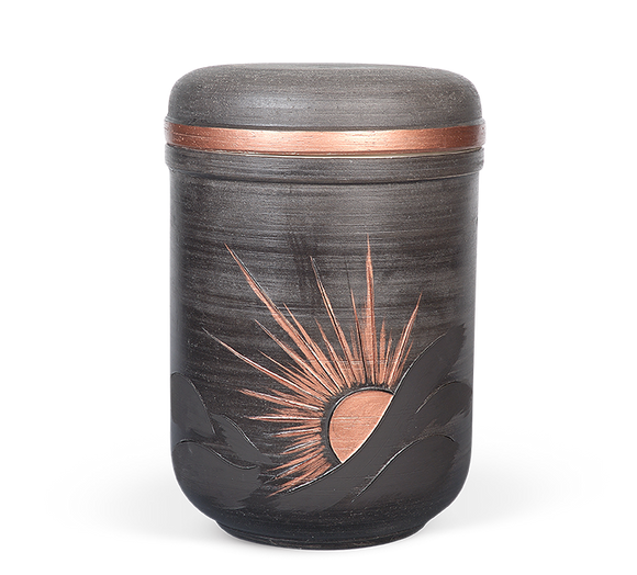 Heiso Keramik Urne Motiv