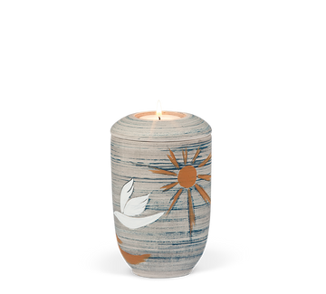 Heiso Gedenkurne Motiv Keramik