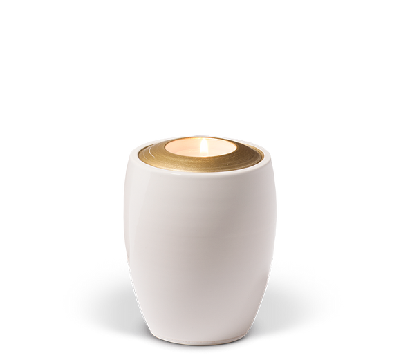 Heiso urna conmemorativa tapa de oro cerámica