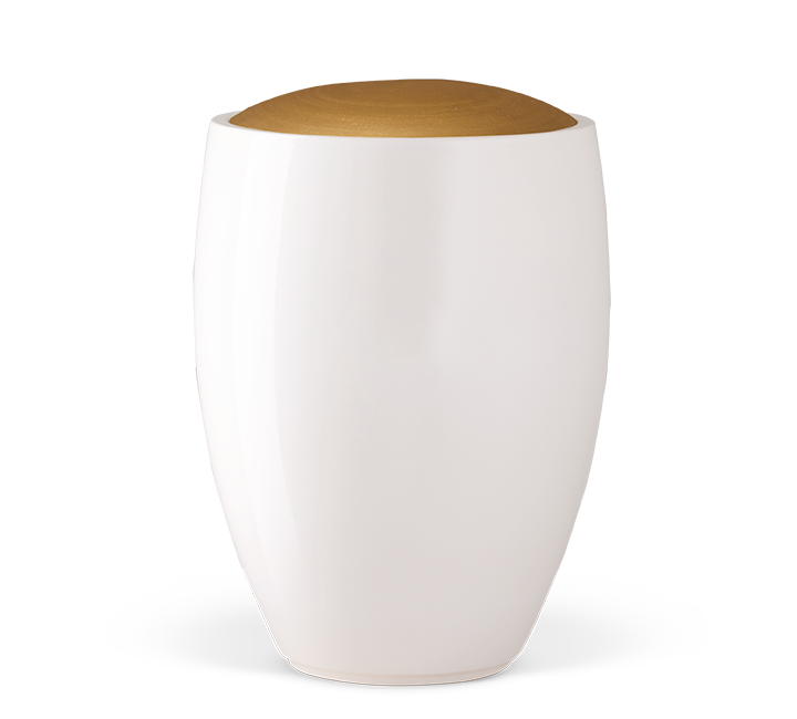 Heiso ceramic urn gold lid