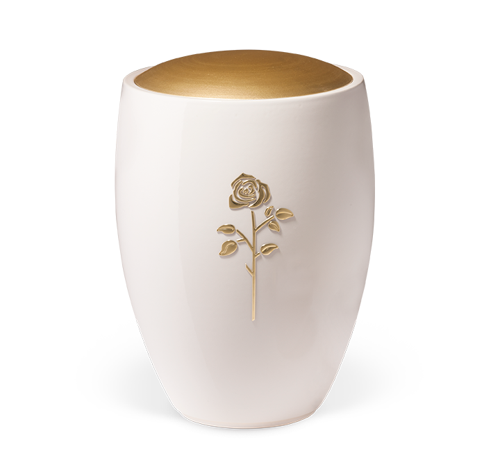 Heiso ceramic urn gold lid - 0