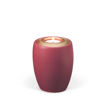 Heiso Gedenkurne Golddeckel Keramik - 0