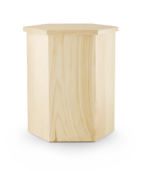 Völsing Urne sechseckig Holz