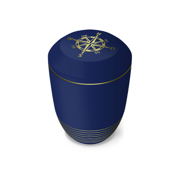 Feuer und Erde Aqua Kompass Bio Lehm Urne Seeurne