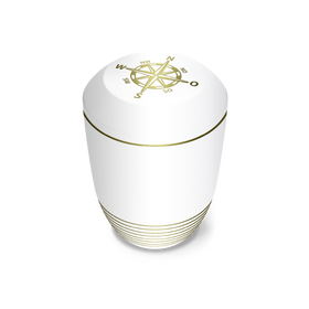 Feuer und Erde Aqua Kompass Bio Lehm Urne Seeurne - 0