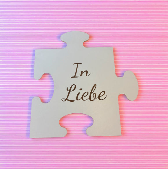 Erinnerungsstück Großes Puzzle mit Spruch weiss