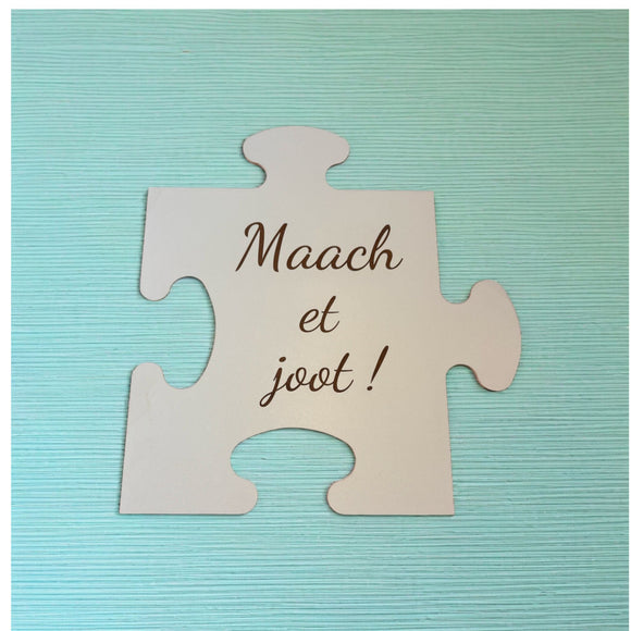 Erinnerungsstück Großes Puzzle mit Spruch weiss