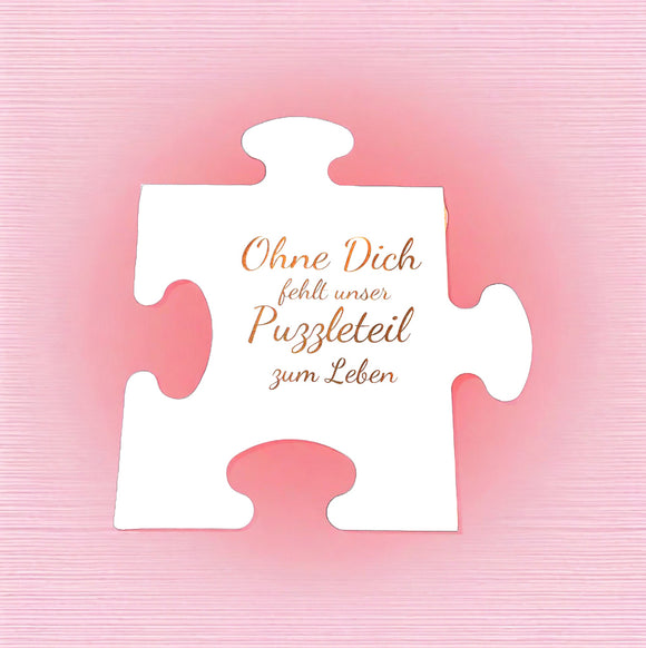 Erinnerungsstück Großes Puzzle mit Spruch weiss