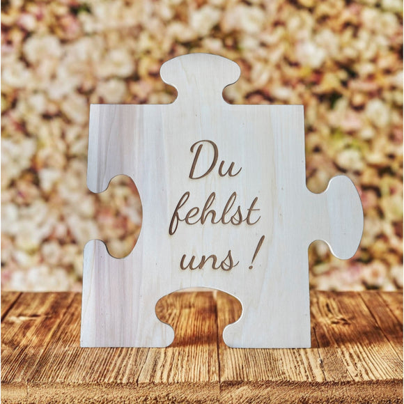 Erinnerungsstück Großes Puzzle mit Spruch weiss