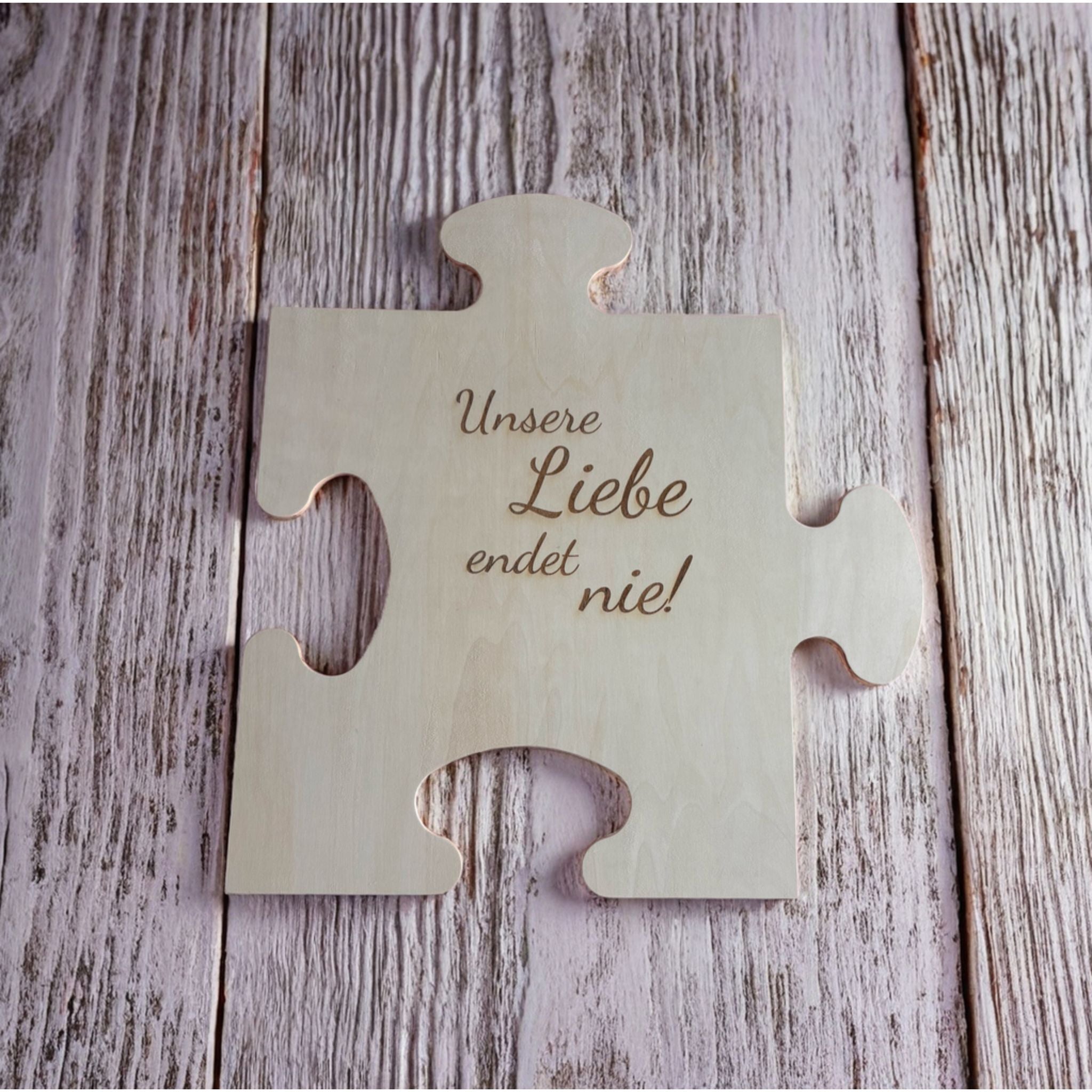 Erinnerungsstück Großes Puzzle mit Spruch weiss