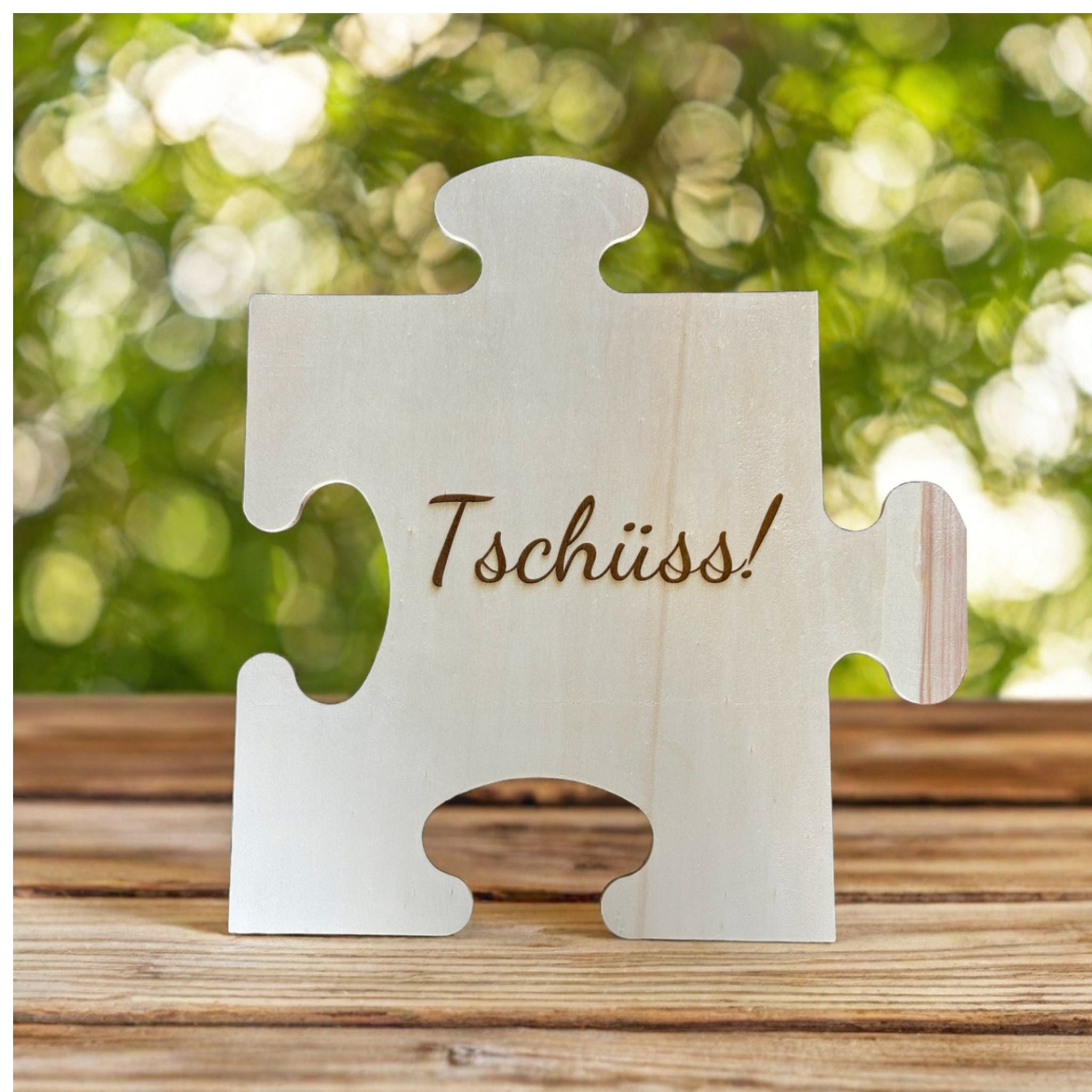 Erinnerungsstück Großes Puzzle mit Spruch weiss