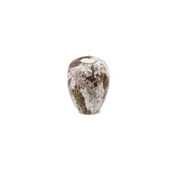 Urna in argilla organica di betulla con memoria di fuoco e terra - 0