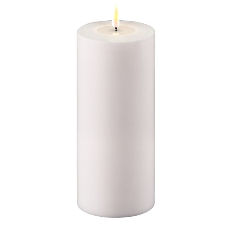 Deluxe Homeart LED candle Outdoor pillar candle white