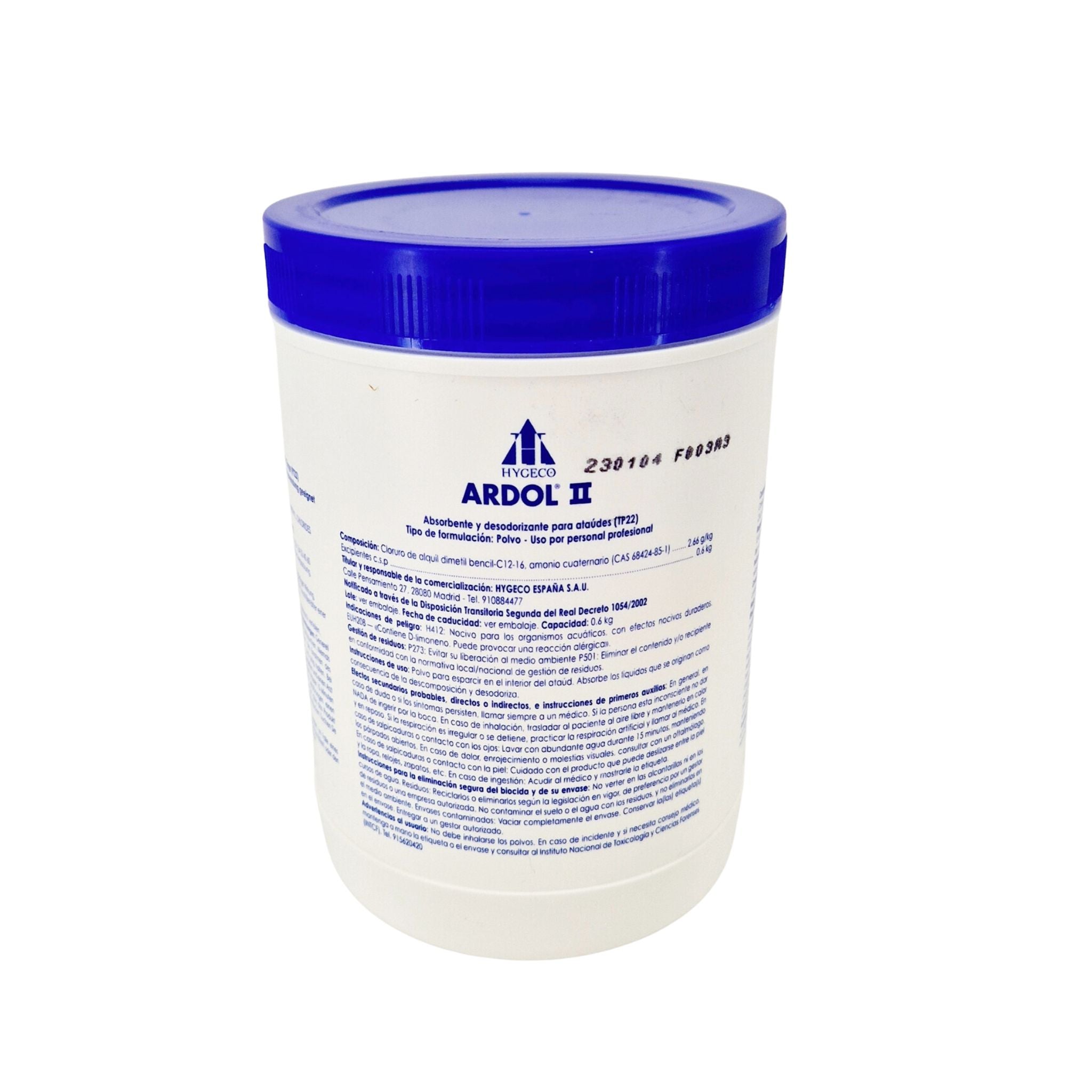 Ardol II coffin litter for odor control