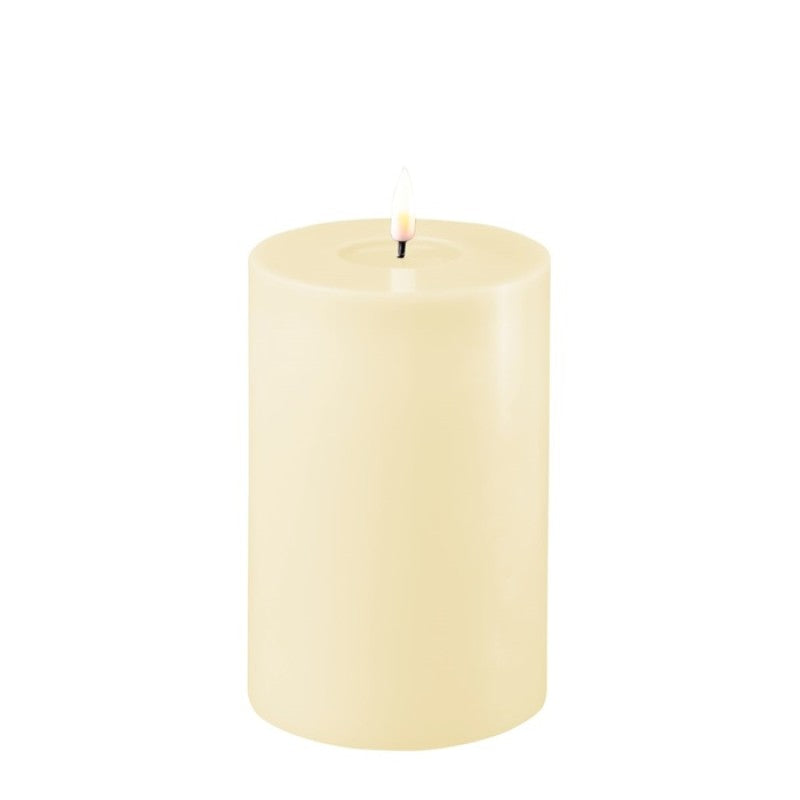 Deluxe Homeart LED candle pillar candle indoor cream