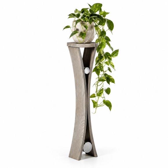 Pilar decorativo de madera de fresno