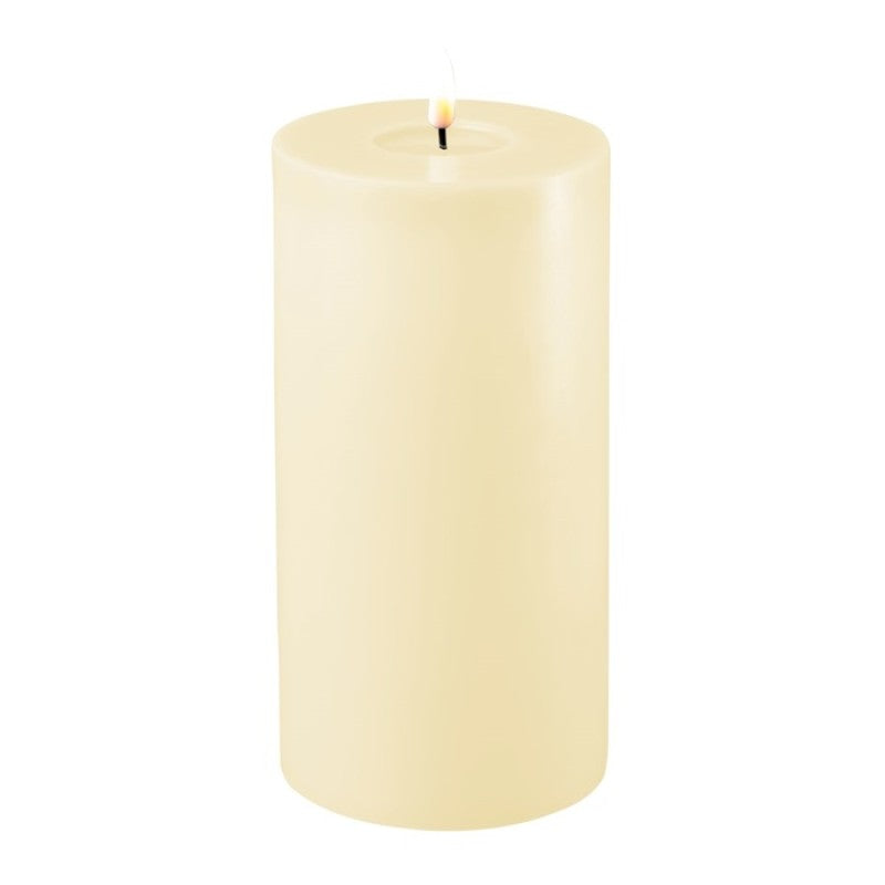 Deluxe Homeart LED Kerze Stumpenkerze Indoor creme