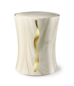 Feuer und Erde Contura Streifen Bio Lehm Urne