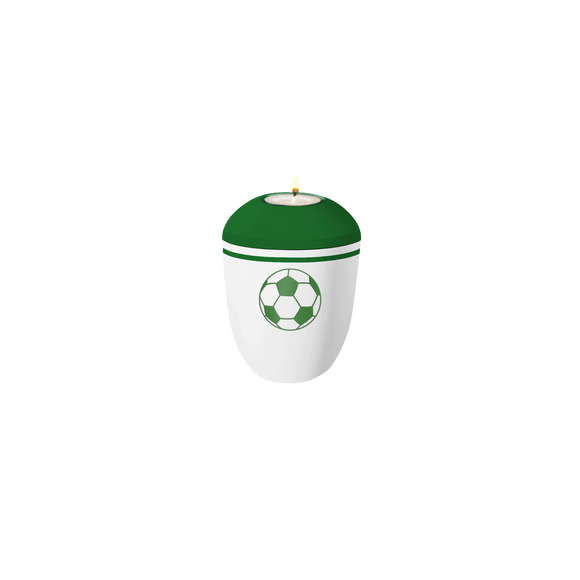 Feuer und Erde Fussball Pure Memory Bio Lehm Urne