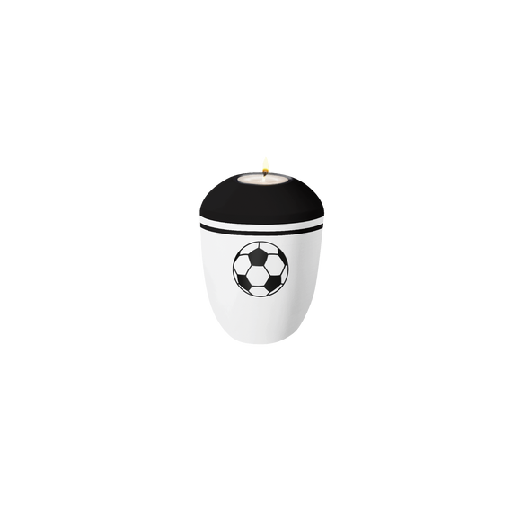 Feuer und Erde Fussball Pure Memory Bio Lehm Urne
