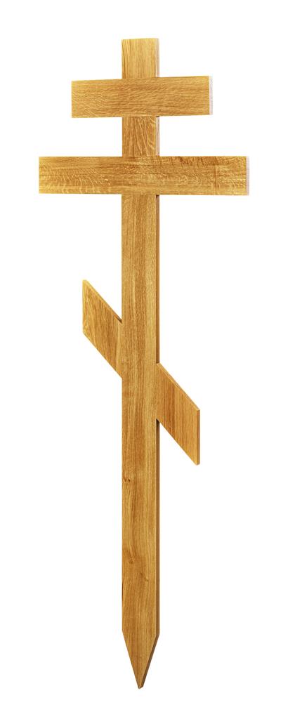 Lavabis grave cross form 16 red oak lacquered orthodox set of 5