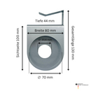 Grabschmuckhalter für Grabkreuze inkl. Glasvase-7
