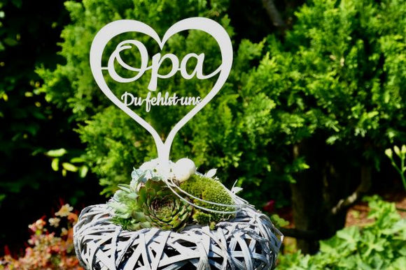 Grabstecker "Opa du fehlst uns"