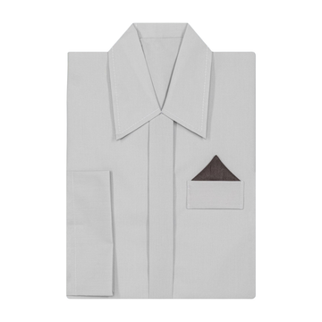 Besta Talar Herren Batist Grau, Einstecktuch Grau