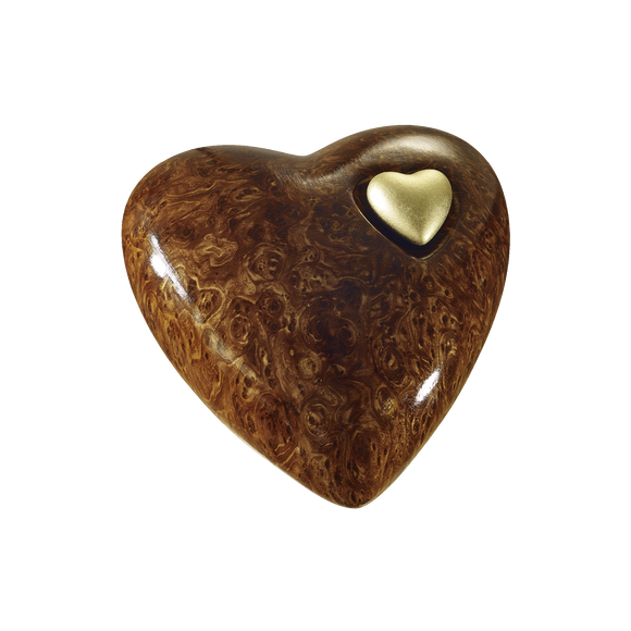 Feuer und Erde Herz Bio Lehm Urne