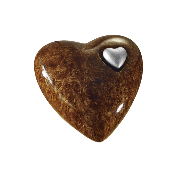 Feuer und Erde Herz Bio Lehm Urne