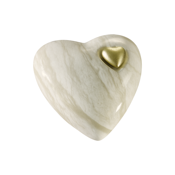 Feuer und Erde Herz Bio Lehm Urne