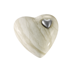 Feuer und Erde Herz Bio Lehm Urne