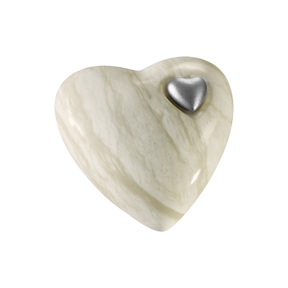 Feuer und Erde Herz Bio Lehm Urne