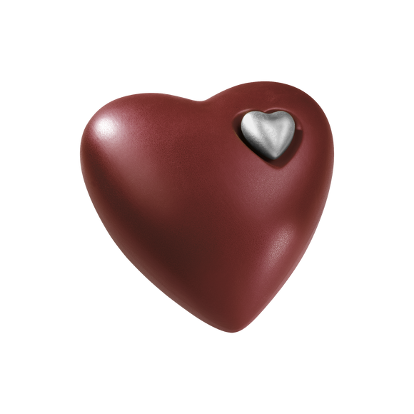 Feuer und Erde Herz Bio Lehm Urne