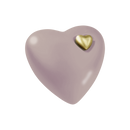 Feuer und Erde Herz Bio Lehm Urne-6