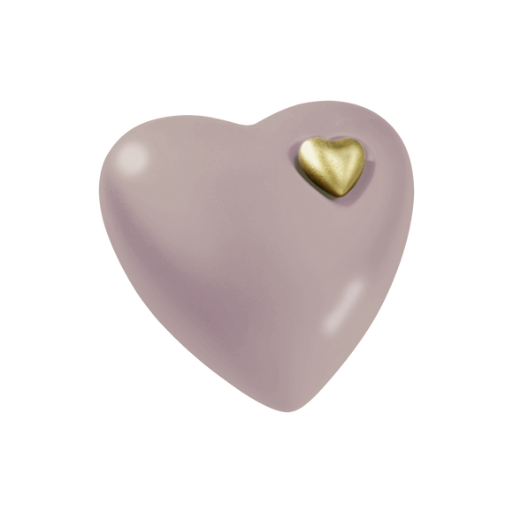 Feuer und Erde Herz Bio Lehm Urne