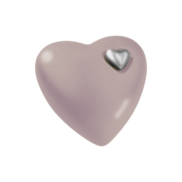 Feuer und Erde Herz Bio Lehm Urne